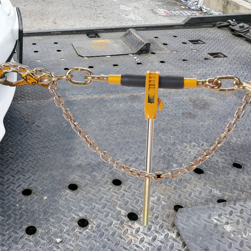 VEVOR Ratchet Chain Binder 3/8"-1/2" Load Binders 12000 lbs w/ G80 Chains 4 Pcs