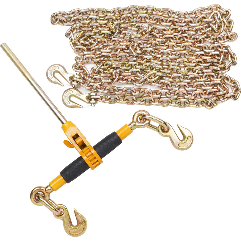 VEVOR Ratchet Chain Binder 3/8"-1/2" Load Binders 12000 lbs w/ G80 Chains 4 Pcs