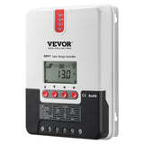 VEVOR 20A MPPT Solar Charge Controller, Auto DC Input, Solar Panel Regulator Charger with LCD Display Temperature Sensor Cable, for Sealed(AGM), Gel, Flooded and Lithium Battery Charging
