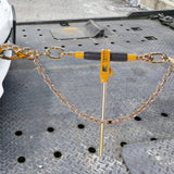 VEVOR Ratchet Chain Binder, 0.9-1.27 cm Heavy Duty Load Binders, with G80 Hooks 5443 kg Secure Load Limit, Labor-saving Anti-skid Handle, Tie Down Hauling Chain Binders for Flatbed Truck Trailer, 4 Pc