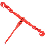 VEVOR Chain Load Binder, 8 mm Tie Down Kit with 3 Ton Working Load Capacity and Two Grab Hooks, Includes (4) Ratchet Binders - (4) 6.4 m Grade 80 Chains, Transport Load Package for Hauling, Towing